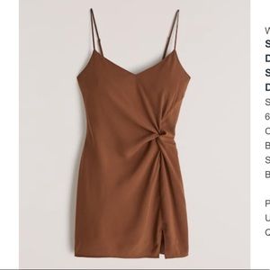 Abercrombie Side-Draped Slip Mini Dress